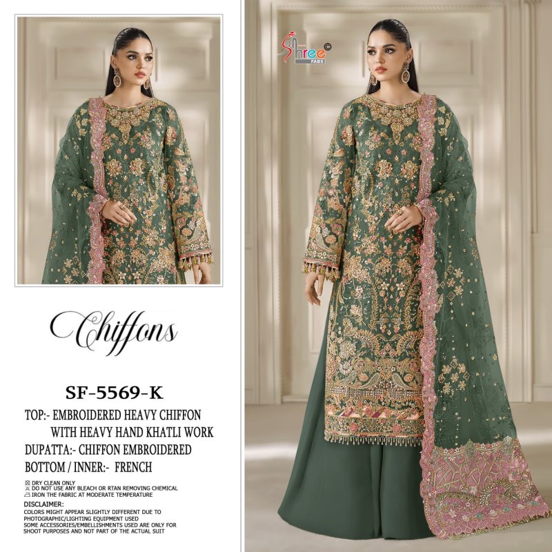 Sf 5569 I To L By Shree Chiffon Pakistani Salwar Suits 